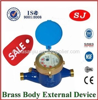 Multi Jet Dry Dial Brass Body Water Meter LXSG-15E-50E