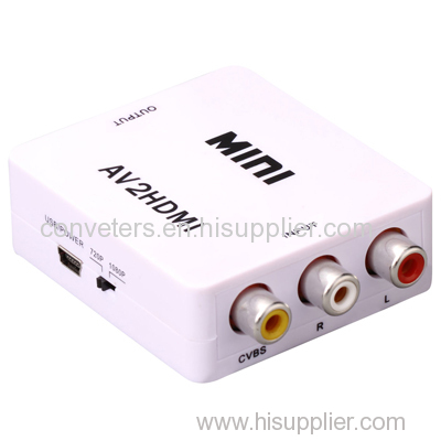 Mini AV to HDMI Converter up Scaler 1080P/720P