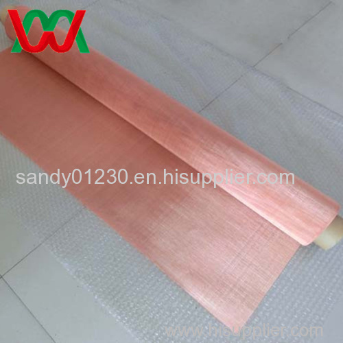 100mesh Copper 0.11mm Wire Dia Plain Woven Wire Mesh Screen