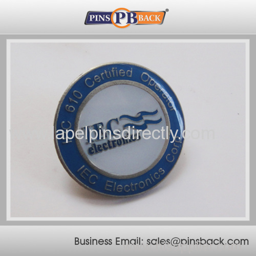 Custom epoxy dome lapel pin