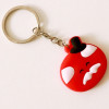 Eco-friendly material smile face pvc keychain with CE