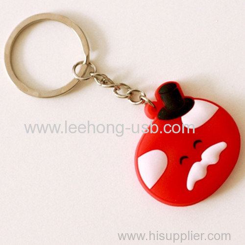 smile face pvc keychain