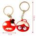 smile face pvc keychain