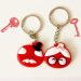 smile face pvc keychain