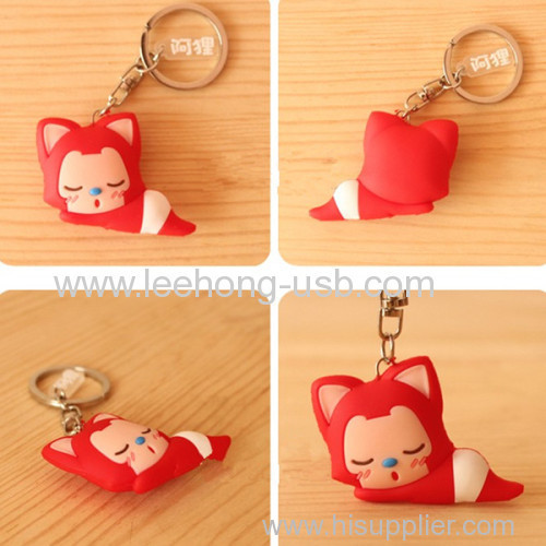 Company promotional items cute cartoon custom keychain