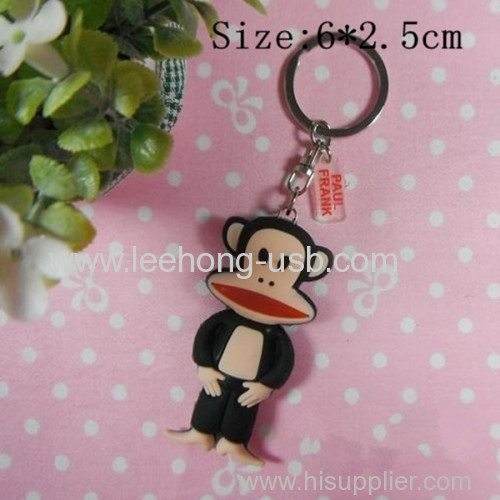 3d cute pvc keychain