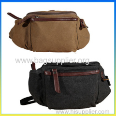 Hot selling fashionblue belt bag canvas sports waist bag