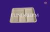 Wheat Straw Biodegradable Dinnerware America Tray For School Canteen