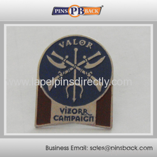 Metal die struck soft enamel lapel pin