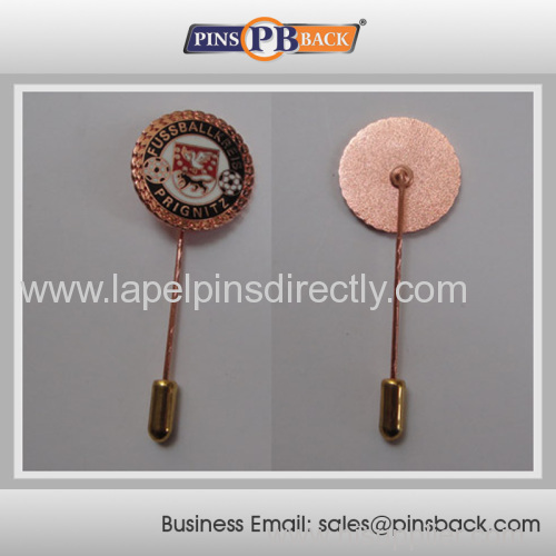 Metal long needle stick lapel pin