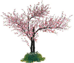 2014 Cheap price SJ Artificial Peach Blossom Tree for decoration/top quality high imitation Peach Blossom Tree outdoor