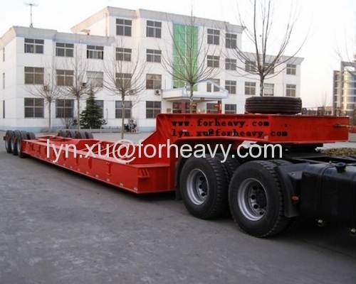 semi low boy truck trailer