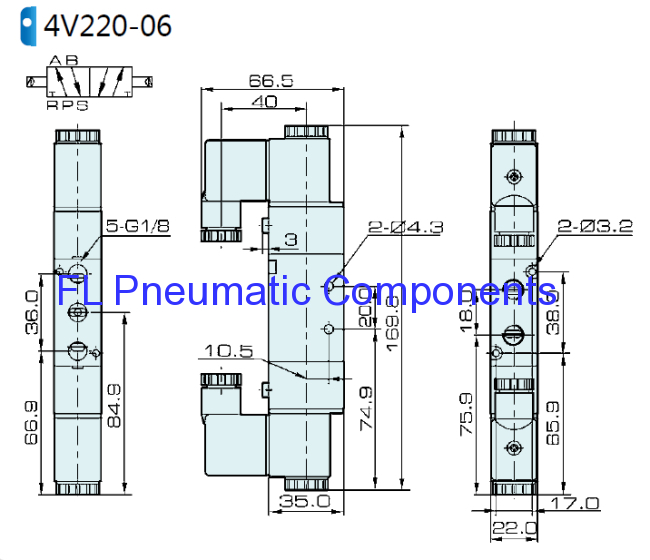 4V220-06 Solenoid Air Valve