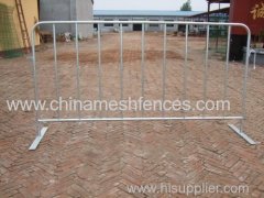 1100x2500MM Hot Dipped Galvanized Crowd Control Barriers With Flat Foot