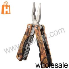 17x7cm 9 in 1 Super Sharp Stainless Steel Folding Multifunction Pliers Tool Kits(Camouflage)