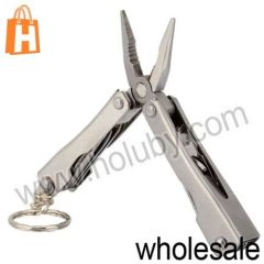 11x6.5cm 9 in 1 Super Sharp Stainless Steel Folding Multifunction Pliers Tool Kits(Silver)
