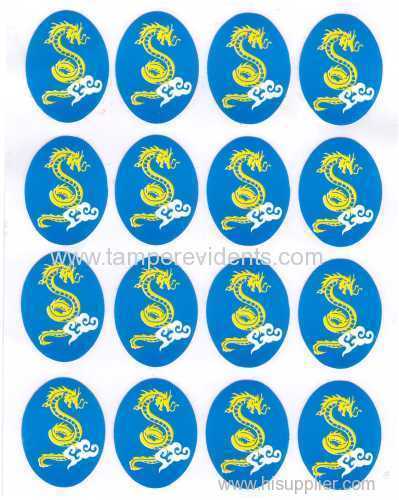 Round destructible labels custom