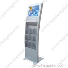 15inch floor-standing indoor LCD ad player with brochure holder