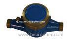 Blue Multi Jet Vane Wheel Brass Water Meter , Remote Reading Cold Water Meters