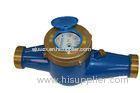 Customized High Accuracy Brass Water Meter , Intelligent Vertical Digital Water Flow Rate Meter