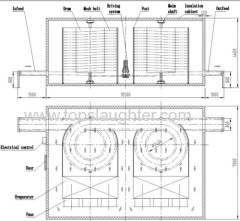 Refrigeration Equipment IQF Single Spiral Freezer 3000kg per hour