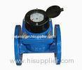 Industrial Vane Wheel Water Flow Rate Meter , Digital Woltman Water Flow Meter