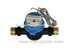 Blue Plastic Residential Wireless Water Meter , Brass Body Single Jet Cold Water Meters