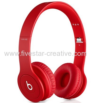 Beats Solo HD Drenched in Red On-Ear Headphones Monochromatic Red