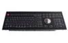 Optical Trackball IP65 Keyboard 108 Keys With Membrane , Black