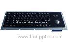 IP65 dynamic industrial black metal keyboard with trackball, function keys