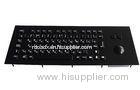IP65 dynamic vandal proof stainless steel industrial kiosk black metal keyboard with trackball, with