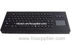 IP65 desktop vandal proof industrial military black metal keyboard with touchpad and FN keys