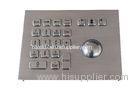 IP65 dynamic rated vandal proof industrial stainless steel trackball