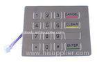 Backlight Stainless Steel Keypad / Simple Dot Matrix Keypad With 16 Keys