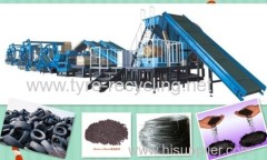 crumb rubber powder machine in waste tire recycling