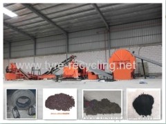 China waste tire recycling production line