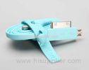 Blue 1Meter Micro Usb Power Cable , 2 IN 1 Standard Micro Usb Cable