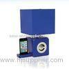 Blue Wireless Speaker System Built-in LED Light , Bluetooth Speaker Lamp