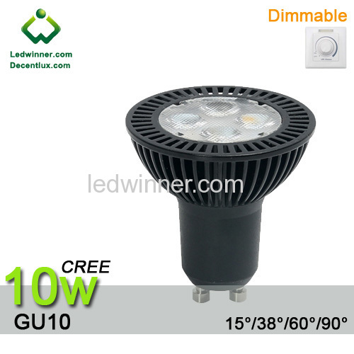 led dimmable gu10 10w spotlight