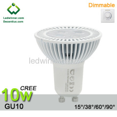 led dimmable gu10 CREE XB-D 10W