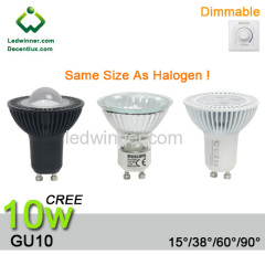 led dimmable gu10 CREE XB-D 10W
