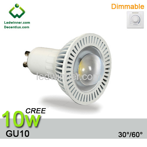dimmable gu10 led spotlight