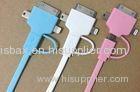White Four In One HTC Micro USB Cable For HTC Desire S , USB Phone Cables
