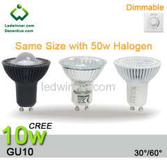 dimmable led gu10 CREE XH-G 10w