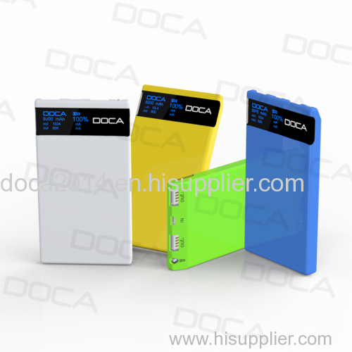 DOCA D601 New released 8000mah mobile battery power bank