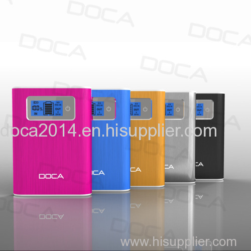 DOCA D568 dual usb portable charger power bank 12000mAh mobile power bank