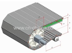 Cone top plastic modular conveyor belt 100AN for machinery