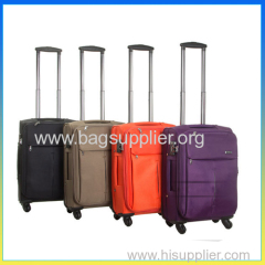 New products 2014 luggage polyester spider wheels travel trolley case