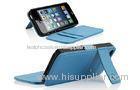 Shock Resistant Blue Leather Apple iPhone 5C Wallet Cover With Window