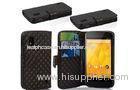 Black LG Mobile Phone Covers , E960 PU Shock Resistant Phone Cases